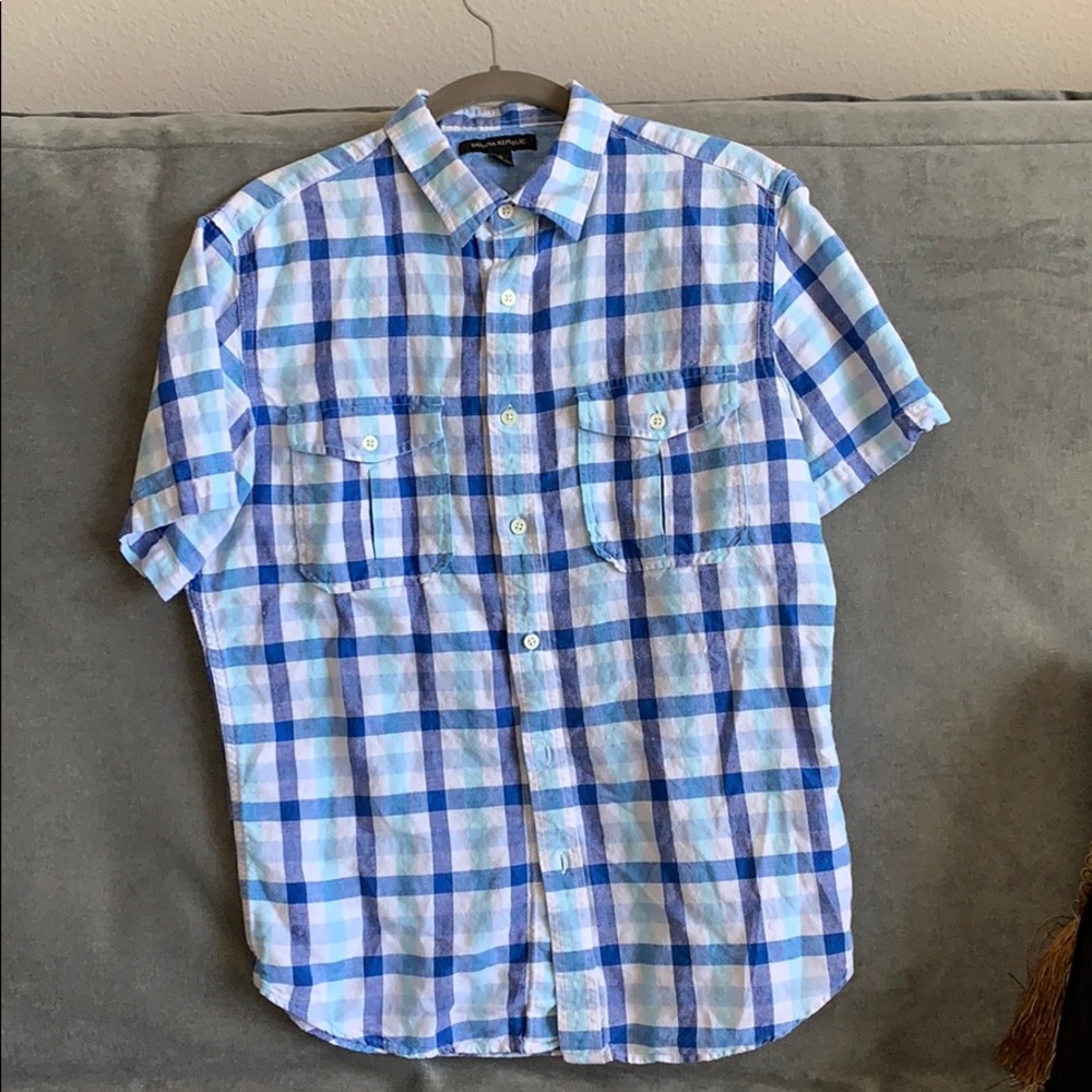 ++Banana Republic short sleeve linen shirt++